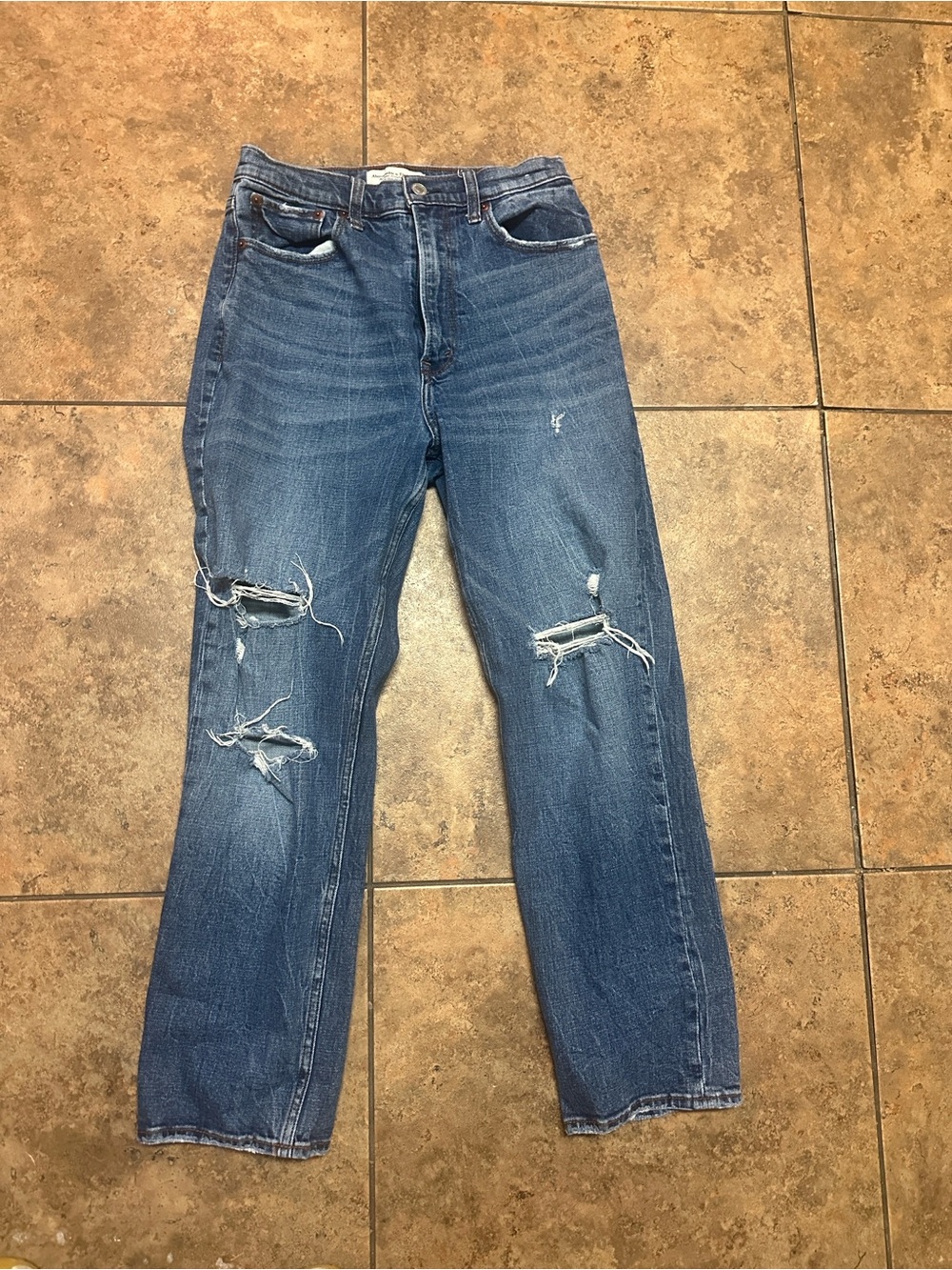 Abercrombie ultra straight high rise curve love 8